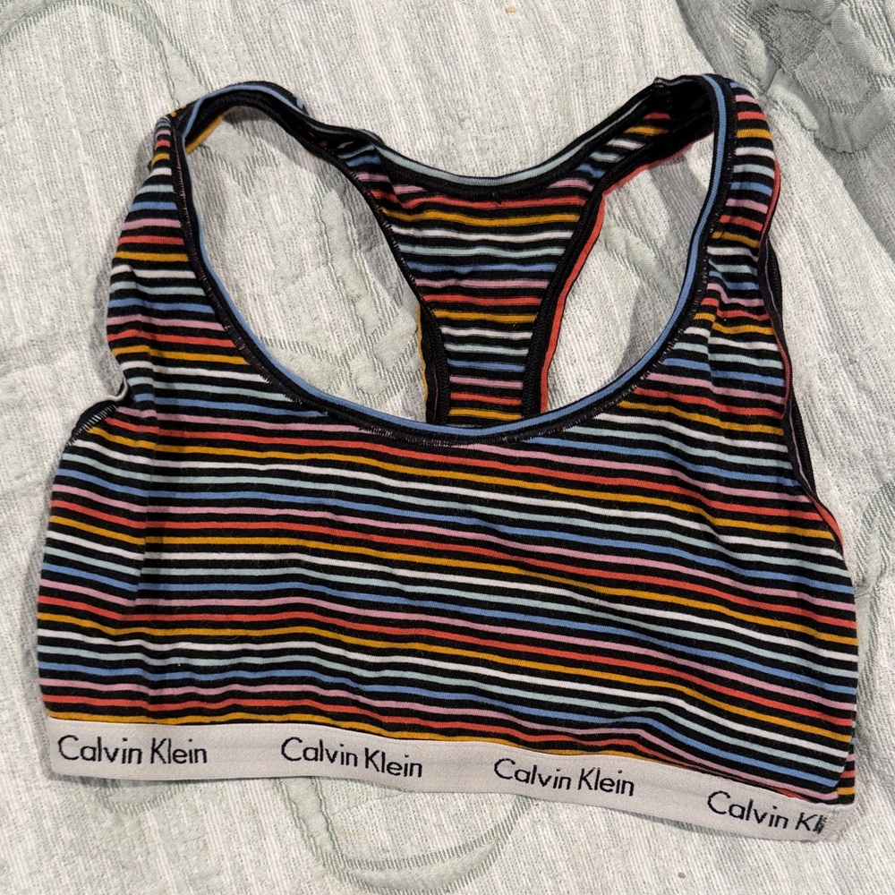 Calvin Klein Multicolor Striped Bra